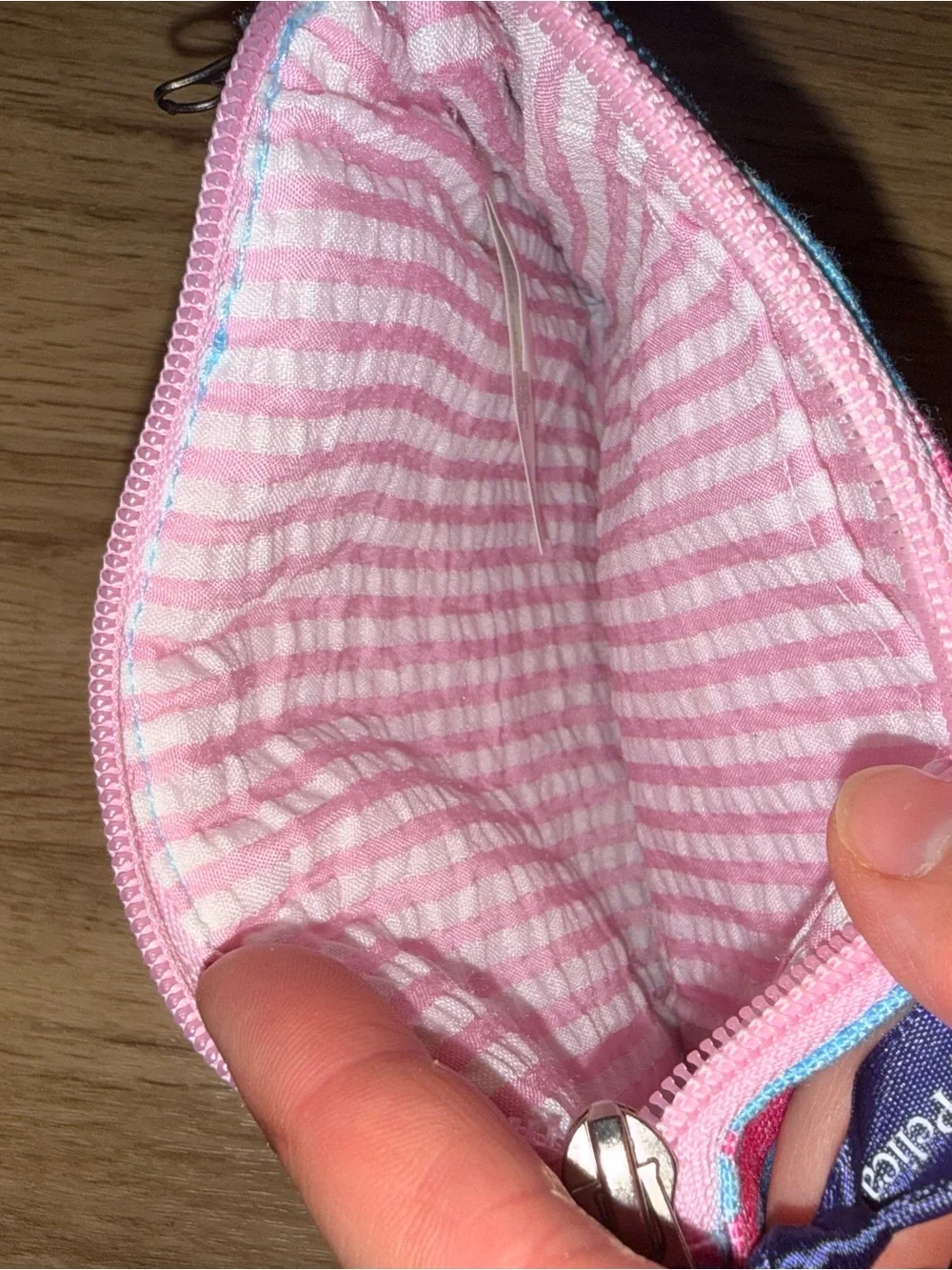 The Preppy Petal Blue & Pink Wristlet Card Holder